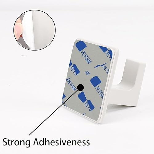 Miniatura 20 de Ganchos para Toallas de Baño, Paquete de 2 Ganchos Cuadrados Autoadhesivos para Abrigos, Gancho Resistente para Bata Sin Perforación, Colgador de
