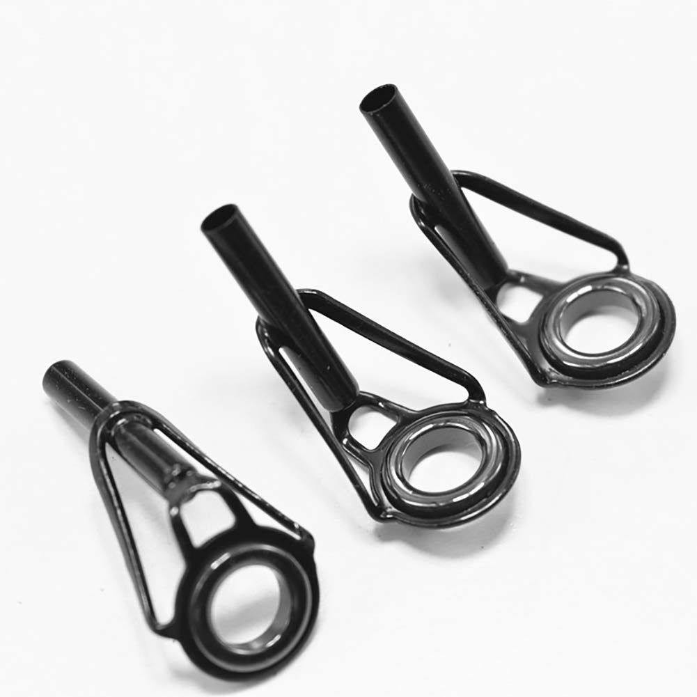 Kit riparazione canne pesca 10pz acciaio inox anelli guida ceramica