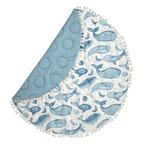 Image of Crane Baby Activity Mat, Baby Play Mat for Boys and Girls, Whale Print, 40" x 40", Baby Must Haves, Infant Play Mat, Tummy Time Baby Floor Mat, Kids Play Mat, Tummy Time Mat, Tummy Time Toys