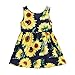 Kobay Mädchen Sommer Süßes Muster Kleinkind Baby Kinder Mädchen Ärmellose Sonnenblumen Rock Prinzessin Kleider Kleidung