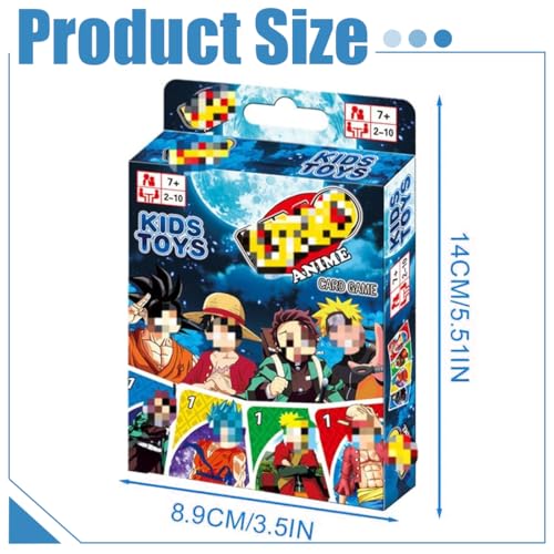 CWED 1 Artikel UNO Kartenspiel für die Famile,Naruto uno flip Perfekt als Kinderspiel, Reisespiel oder Spiel für Erwachsene, für 2-10 Spieler,reisespiele,gesellschaftsspiele – Bild 3