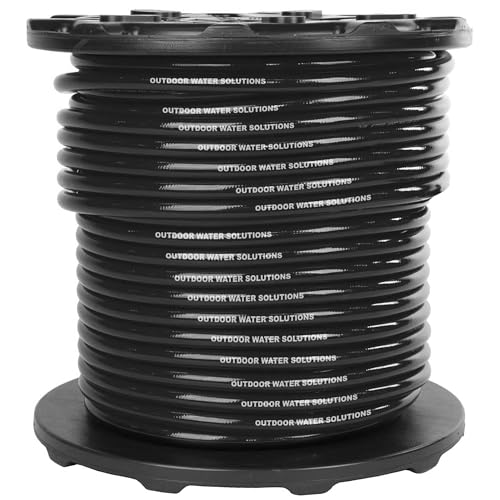 Outdoor Water Solutions Weighted Airline for Pond Aeration 3/8" Inside Diameter | 500ft Spool | Self-Sinking Rubber Air Hose | Heavy-Duty, Flexible Tubing for Aerators & Diffusers