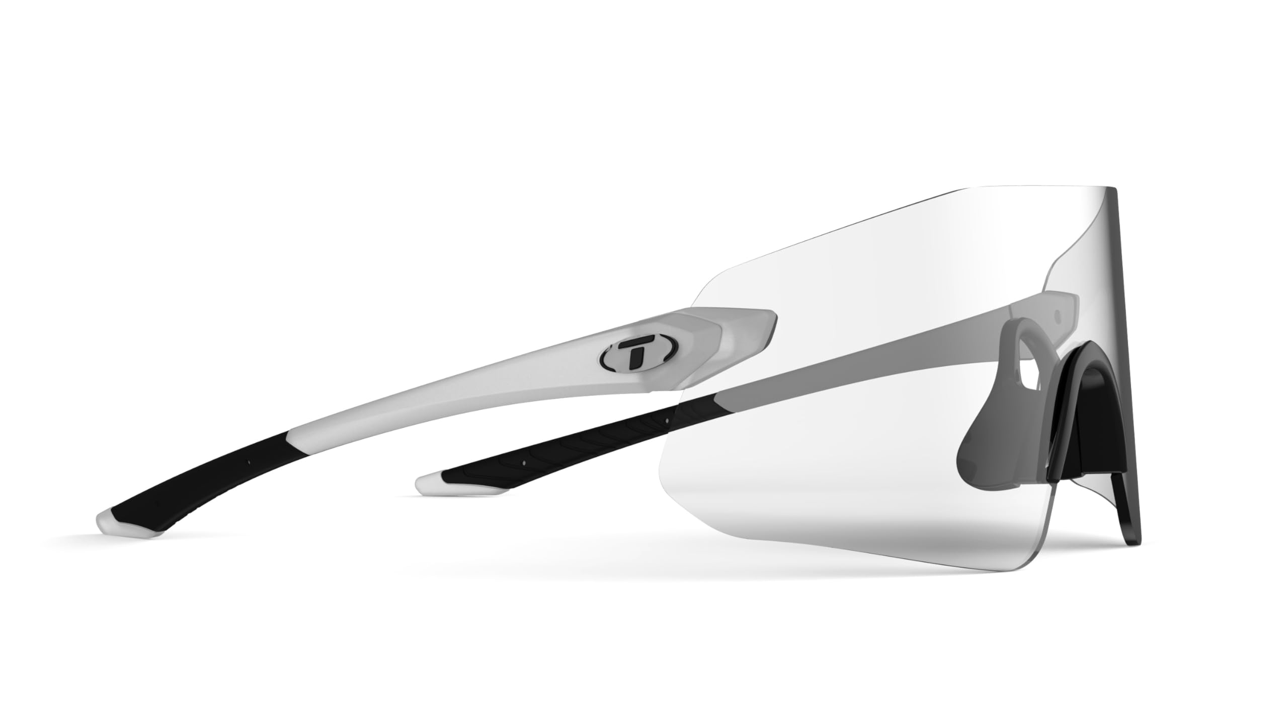 Tifosi Vogel SL Sportowe okulary przeciwsłoneczne dla mężczyzn i kobiet, idealne do baseballu, jazdy na rowerze, krykieta, golfa, wędrówek, biegania, Satynowa przezroczysta, przezroczysta soczewka,