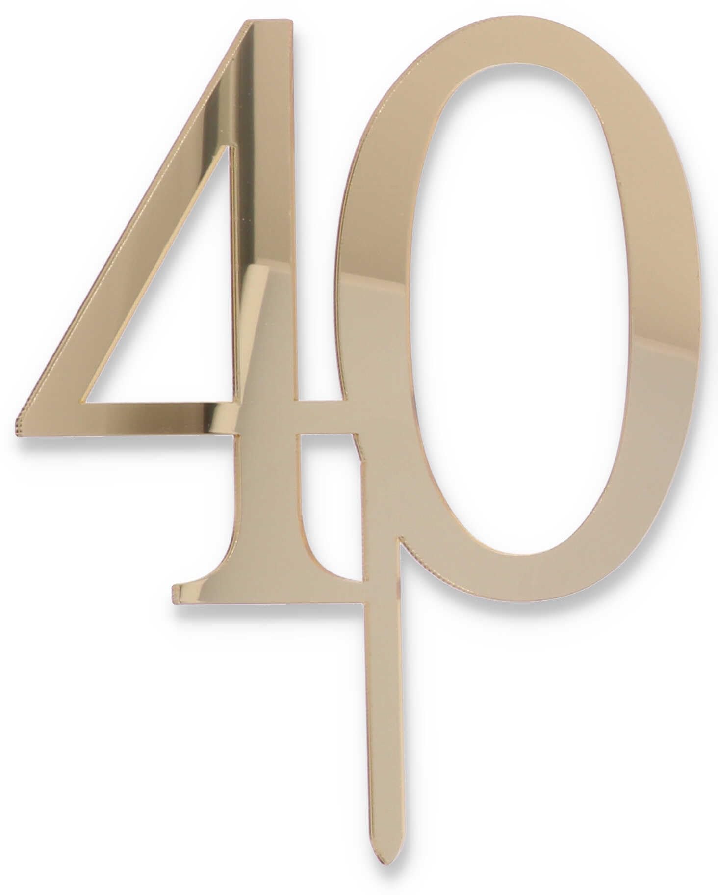 Cake Topper 40 Gold
