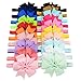 20Pcs Baby Girl Headbands with Bow Cute Elastic Hair Wrap for Newborn Infant Toddler