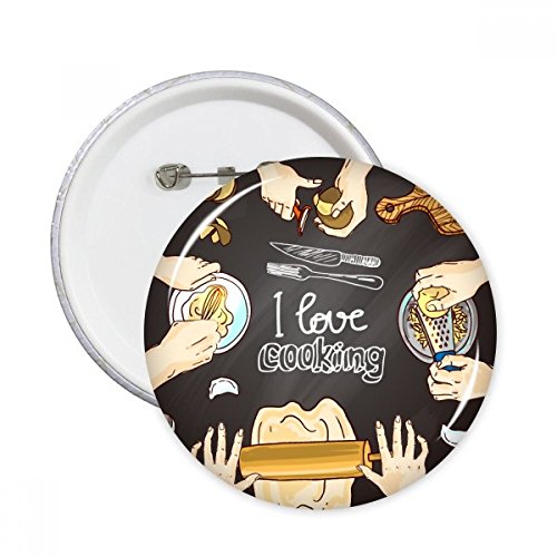 Pins badge bouton J'aime la cuisine ronde de pommes de terre boulettes 5pcs M