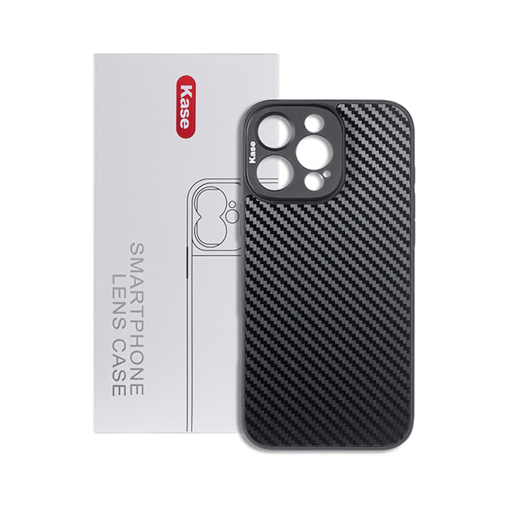 Kase Custodia protettiva M17 compatibile con iPhone 16 Pro Max, obiettivo macro Master e tutti gli obiettivi per smartphone con filettatura da 17 mm, nero