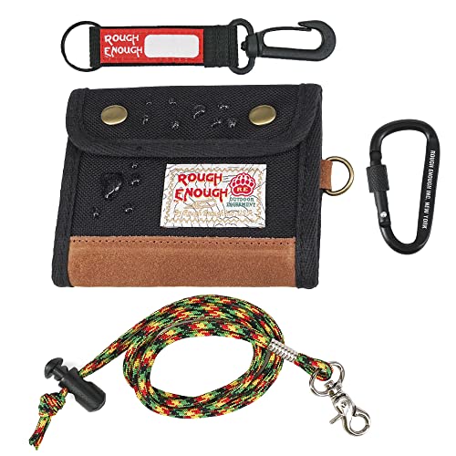 Rough Enough Boys Wallet for Teen Boys Men with Keychain Neck Lanyard in Classic Vintage Style