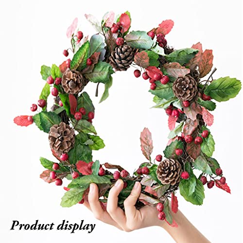Couronne de Noël Vintage pour porte extérieure résistant pluie