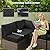 TANGJEAMER Patio Furniture Set 7 Pieces with 44" Fire Pit Table, Rattan Outdoor Sectional Conversation Sets, All Weather Outdoor Furniture Set with Cushions for Garden Lawn Balcony Porch Deck Black