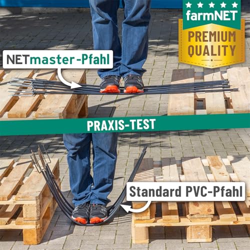 VOSS.farming farmNET+ Schafnetz, 25m, 2 Spitzen, 90cm Netzhöhe, grün, Elektrozaun-Netz, Lämmer, Schweine, Ziegen, Geflügel, Hunde