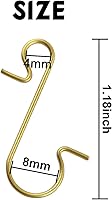 Vista 2 de TIHOOD 300 ganchos para adornos, colgadores de adornos de Navidad (dorado)