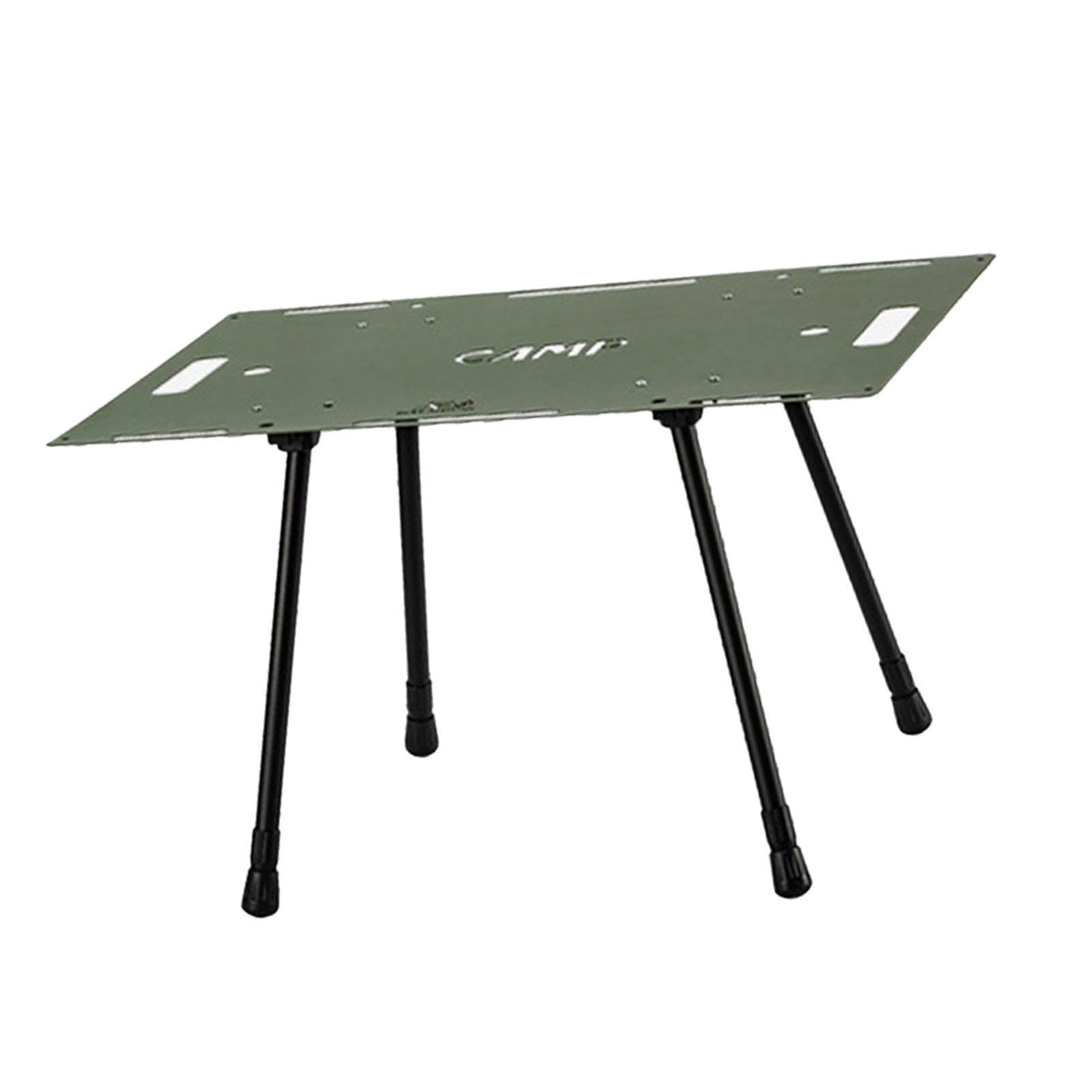 Yiju Folding Table Adjustable Height Multipurpose Stable Outdoor Table Picnic Coffee Table Furniture for Backpacking Hiking Garden, Green