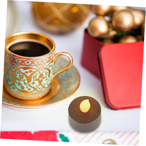 Velas negras de plástico CHILDWEET con efecto de luz suave y parpadeo creativo pack 12 4