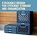 CleverMade Collapsible Milk Crate, Obsidian, 1PK - 25L (6 Gal) Stackable Storage Bins, Holds 50lbs Per Bin - Clevercrates are Heavy Duty, Plastic Collapsible Storage Crate for Multi Purposes