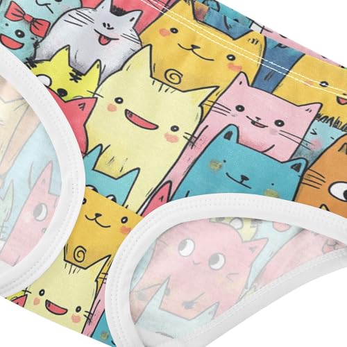 GuoChe Cotton Panties 1-piecing Hip Design Panties Breathable Underwear for Toddler Girls in Sizes 2T-8Y4