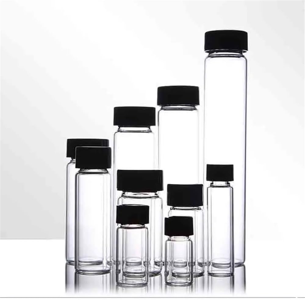 Vetreria da laboratorio Flacone for reagenti da laboratorio in vetro trasparente con tappo a vite da 2 ml a 100 ml for esperimenti(2ml 100pcs)
