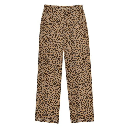 FLildon Pajama Pants 6-14 Years Elastic Waist Fashion Leopard Lounge Pajama Pants, Size XL