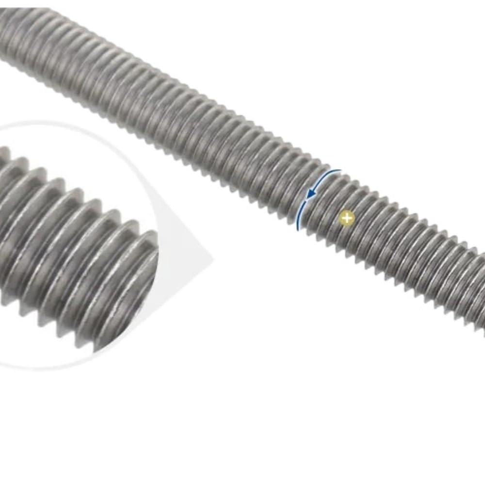 Espárrago de barra de varilla de rosca completa, varilla de alambre con tornillo izquierdo for proyectos industriales/de bricolaje,(10pcs,M18 x2.5x250)