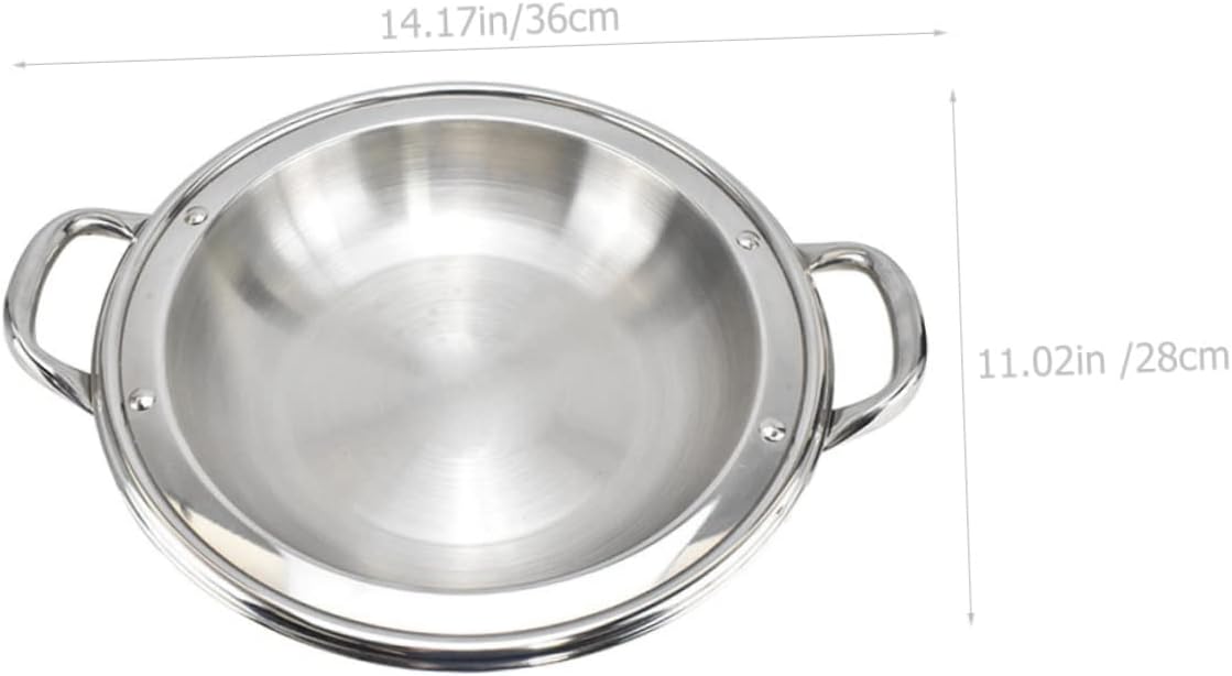 LABRIMP Multi-function Stainless Steel Hot Pot Convenient Cooking Pan for Seafood Meat and More Rapid Heating Easy to Clean Home Use and Gatherings