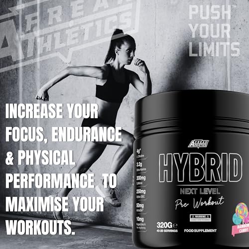 Hybrid Pre Workout 320g - Pre Workout Supplement by Freak Athletics - Pre Workout Powder Made in The UK (Rainbow Candy) - Image 5