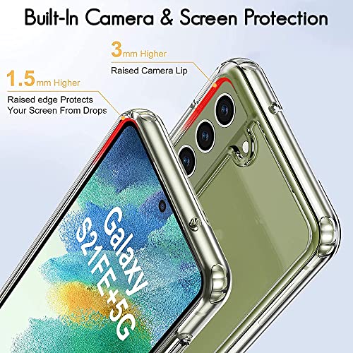 TheGiftKart-Ultra-Hybrid-Back-Case-Cover-for-Samsung-Galaxy-S21-FE-5G-Crystal-Clear-Hard-Back-Shockproof-Design-Camera-Protection-Bumper-Case-Cover-for-Samsung-S21-FE-5G-PC-TPU-Transparent