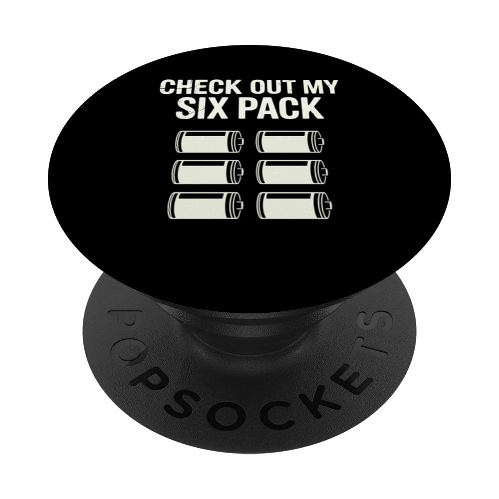 Check Out My Six Pack Battery Design PopSockets Adhesive PopGrip