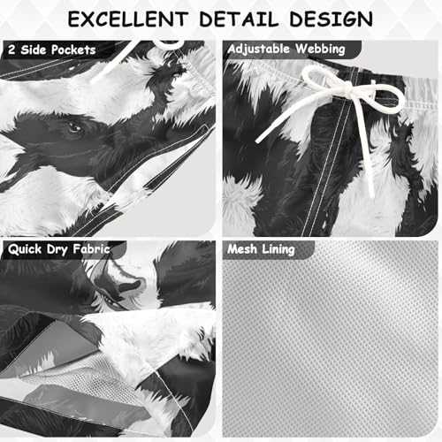 Boys Beach Board Shorts Cow Camo Battle Swim Trunk Teen Swimwear 8-16Y3