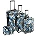 Rockland Luggage Dots 4 Piece Luggage Set, Multiple Blue Dots, One Size