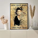 Photo Gallery tuniu poster vintage con musica e scritta "lose your mind find your soul", stampa vintage con bella ragazza, idea regalo musicale, decorazione artistica da parete con musica, decorazione per la casa Photo Gallery tuniu poster vintage con musica e scritta "lose your mind find your soul", stampa vintage con bella ragazza, idea regalo musicale, decorazione artistica da parete con musica, decorazione per la casa
