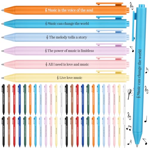 Stylo à bille musical écriture lisse lot de 48 stylos ergonomiques contre la fatigue manuelle