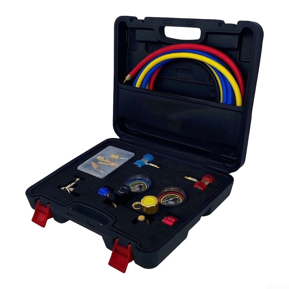 Lot de 4 manomètres R134A robustes en aluminium