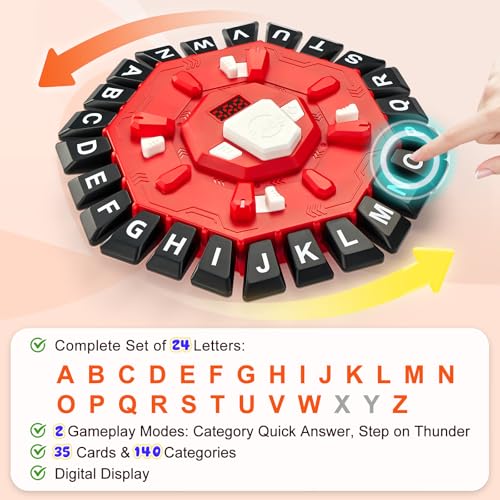 Wörter Sturm Spiel, Wortspiel Buchstaben Drücken Mit Timer, Gesellschaftsspiele, Familienspiel Partyspiele für Kinder und Erwachsene 2-8 Spieler