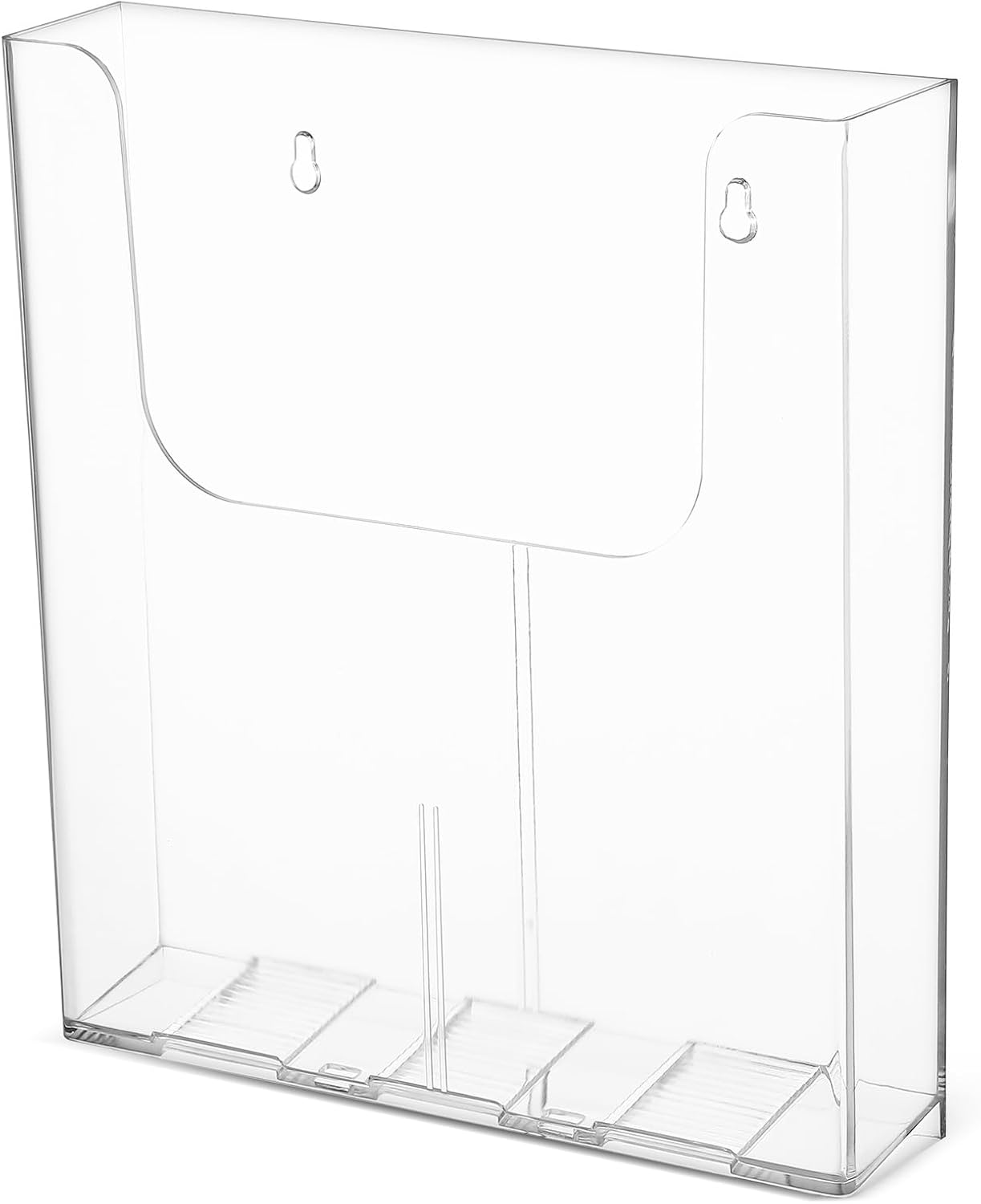 PRETYZOOM Wall Mount Acrylic Document Holder 10.03X8.85 Clear File Organizer for Office Desk and Home Storage Brochure Display Stand