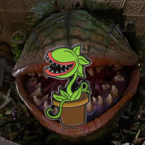 Image of PLITI Little Shop Horror Gift Piranha Flower Gift Chomper Brooch Pin For Spooky Horror Musical Fans