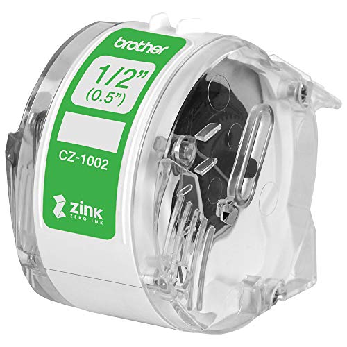 Brother Genuine Cz-1002 Continuous Length ½” (0.5”) 12Mm Wide X 16.4 Ft. (5 M) Long Label Roll Featuring Zink Zero Ink Technology #TOP3