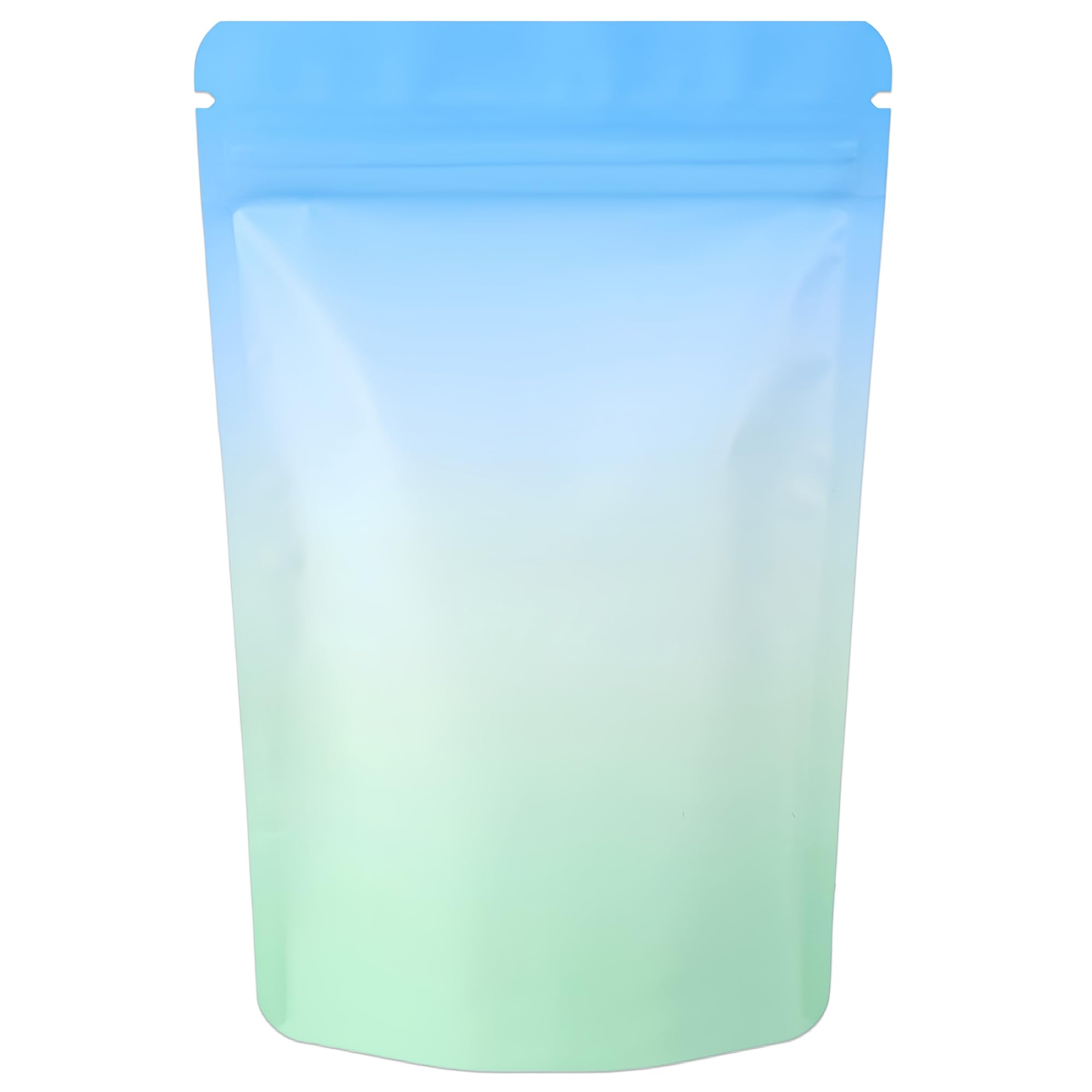 50Pcs Mylar Bags,Resealable Ziplock Stand Up Pouches,Blue-Green,15x22cm — image 1