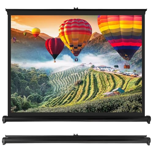 Pantalla manual proyector portátil 50 pulgadas 16:9 miniatura 1