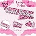 Tarndom Leopard Cheetah Sweet 16 Sash for Girls Leopard Print 16th Birthday Sash Bold Cheetah Birthday Party Favor for Girl Cheetah Safari Animal 16th Birthday Party Favor Supplies (Pink)
