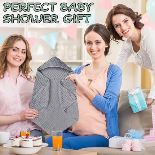 Image of Generic Baby Towels For New Born Baby 32x32 inch Baby Bath Towels with HODD For Babies 100% MUSLIN Cotton infant and toddlers Two Amazing Pack in each UNISEX Baby Bathrobe SOFT AND ABSERBENT