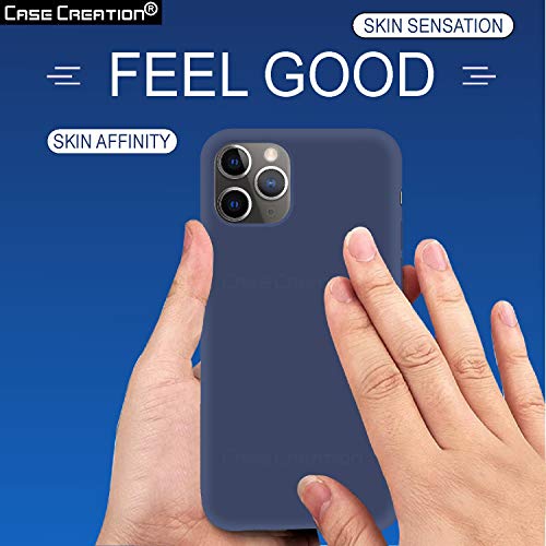 Image of Case Creation Luxurious OG Series for Apple iPhone 11 Pro Case Cover,Anti-Dirty Slim Case Frosted Matte Cute Candy TPU Raised Bezel (Splash of Color) Back Cover for iPhone 11 Pro -Navy Blue