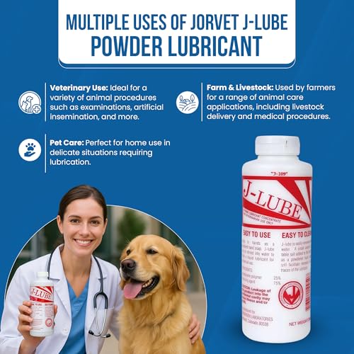 image for JorVet J-Lube Powder Lubricant | Easy-Mix Formula, Non-Irritating & Me