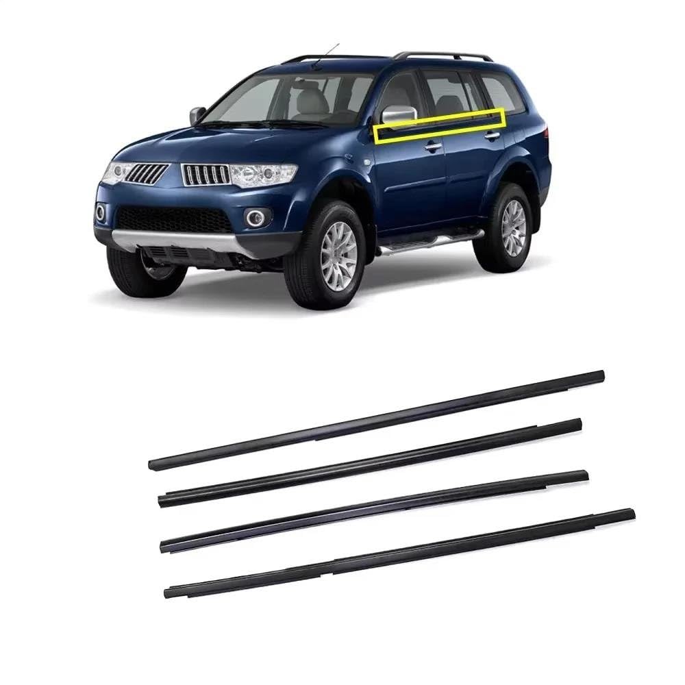 Listwa ochronna do drzwi samochodu, 4 sztuki, zewnętrzne okna, szklana guma, do Mitsubishi, Pajero Sport, 2. KH MN117612, uszczelniający do listwy pogodowej Montero KG, 5757a336, wykończenie