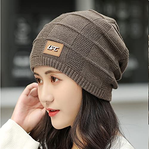 hat Outono das mulheres/inverno Ufc. Chapéu de malha à prova de frio impressos, chapéu de camisola d