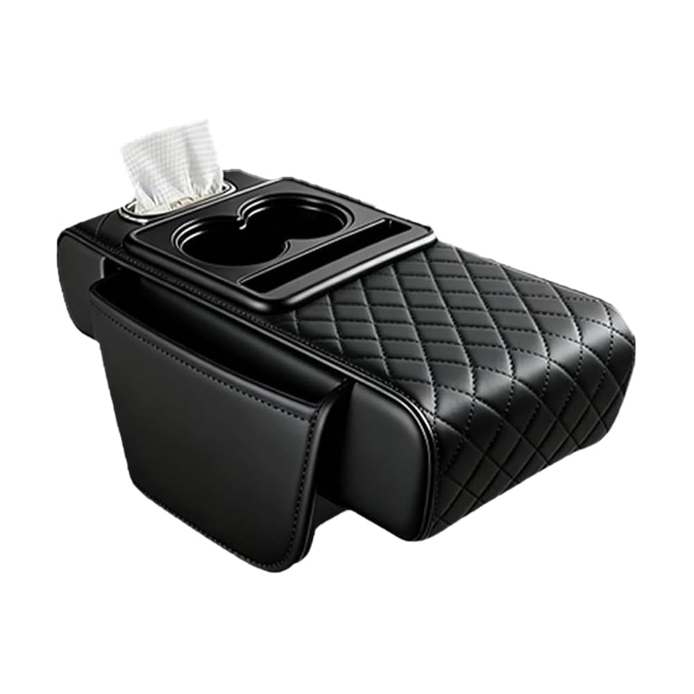 Cuscino per Bracciolo Auto per Toyota Yaris Hybrid 2019-2024, Copri Console Bracciolo Auto, Protezione Console Centrale Multifunzionale,Black