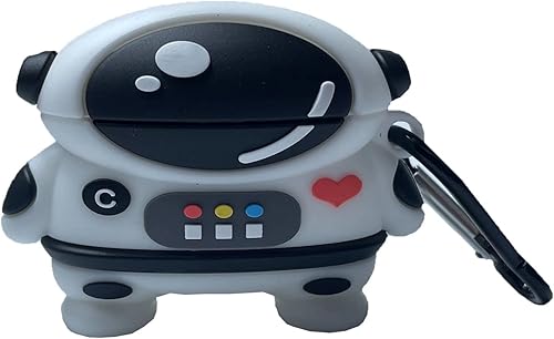 Miniatura 6 de Funda de astronauta para AirPods 3 con llavero, diseño de personajes de dibujos animados 3D, diseño de moda para niñas y niños, funda protectora de