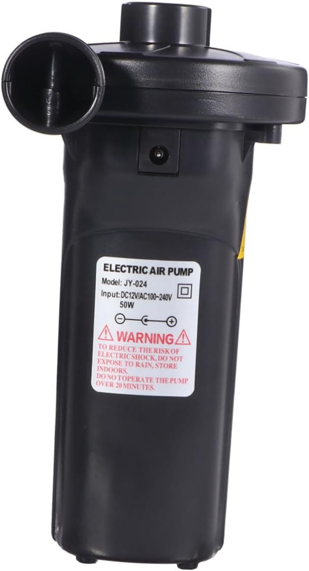 ABOOFAN Rechargeable Electric Air Pump with Lithium Battery Portable Inflatable Pump for Quick Inflate Deflate of Kayaks Air Beds and Sports Equipment US Plug Compatible Black