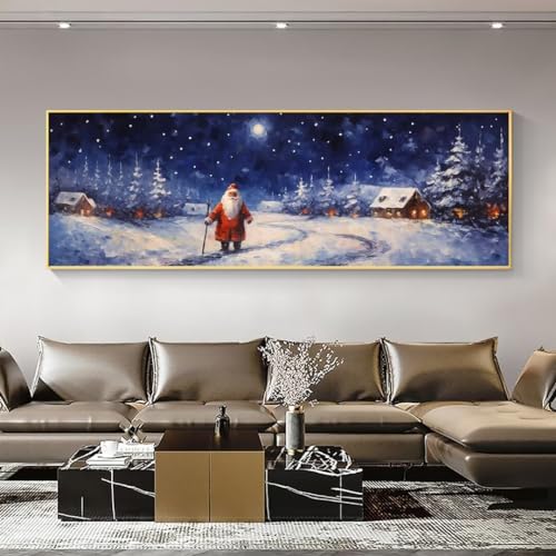 Diamond Painting Noël Ciel Étoilé grand format 80x240cm pour décoration murale festive