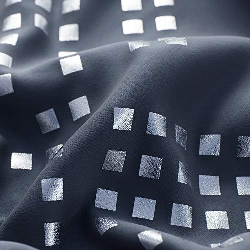 Image of Deconovo Blackout Curtain Room Darkening Thermal Insulated Draperies Grommet Window Treatments for Bedroom, 52x63Inch, Navy Blue, 2 Panels