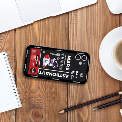 WOFOLE Phone Case for iPhone 11 Case for Boys Girls Cute Cartoon Astronaut Rocket Design Aesthetic Shockproof Designer Cool Compatible with iPhone 11 - image 7